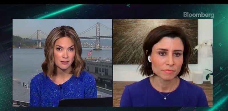 Claudia Gast in a Bloomberg TV interview